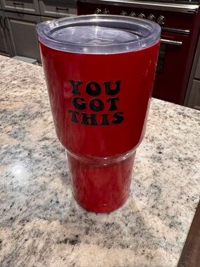 RTIC Red "You Got This" Insulated Tumbler with Lid
